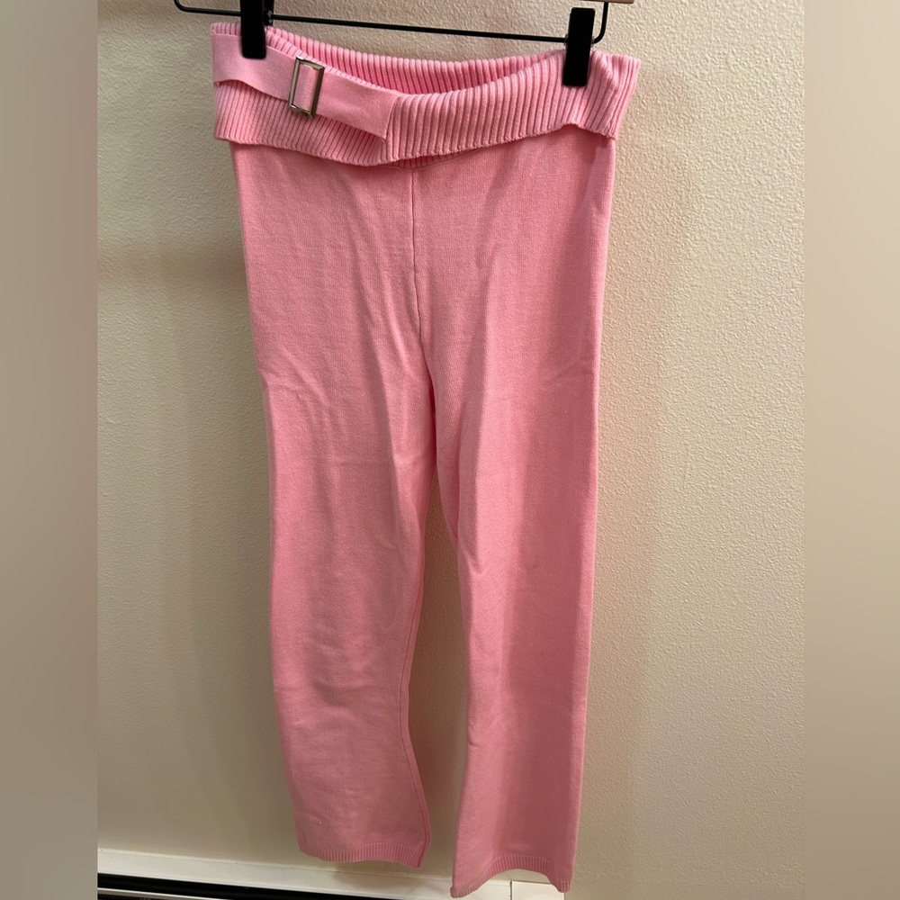 Pink Knit Pants plus top matching set
